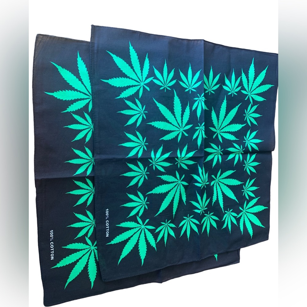 2 pack Bandanas.  Weed Print.  New.